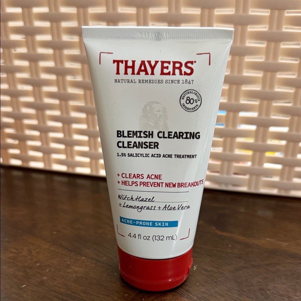 Thayers Blemish Clearing Cleanser Unisex 4.4oz White Salicylic‎ Acid Acne NWT